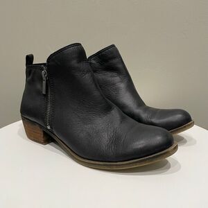 Lucky Brand Black Basel Ankle Booties - Size: 7.5